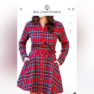 Kiel James Patrick plaid flannel dress size XS
